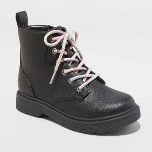 Girls' Zoe Zipper Lace-Up Combat Boots Art Class Size 13 NWT new